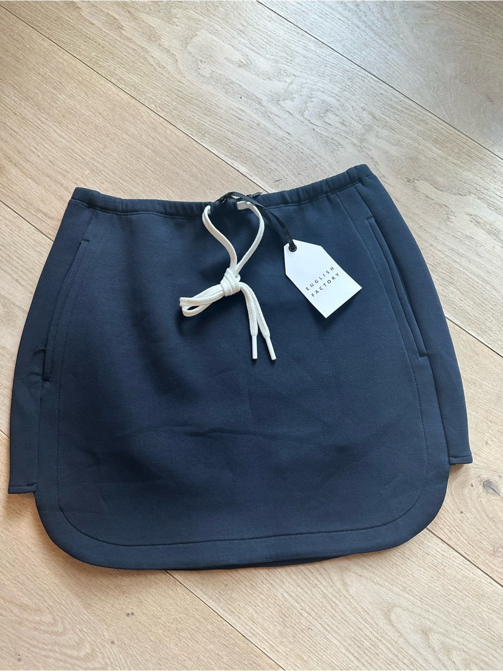 English Factory Navy Drawstring Women’s Skirt